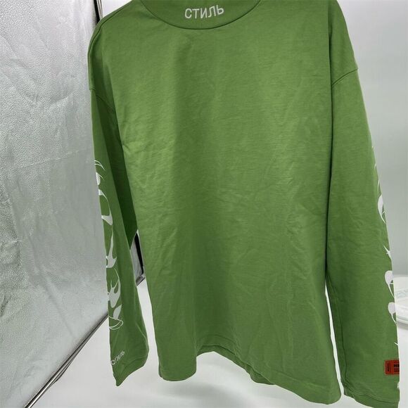 Heron Preston Other - Heron Preston Men's Green Graphic Long Sleeve T-Shirt Size M